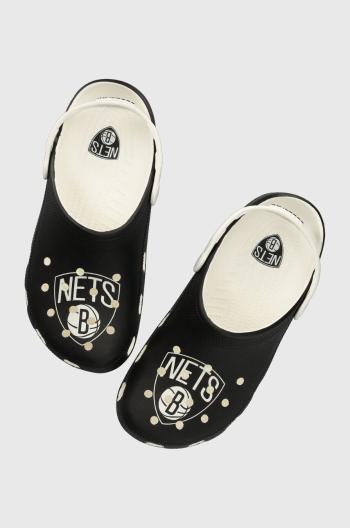 Pantofle Crocs NBA Brooklyn Nets Classic Clog pánské, černá barva, 208651