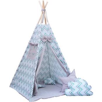 BabyTýpka teepee Cikcak mint grey  (859420122227)