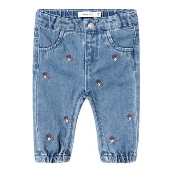 name it Medium Tvarované džíny Nbfrose Blue Denim