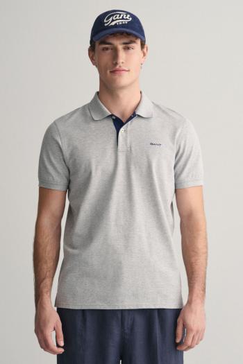 POLOKOŠILE GANT REG CONTRAST PIQUE SS RUGGER GREY MELANGE