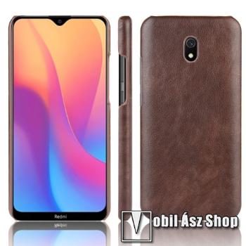 Műanyag védő tok / hátlap - BARNA - bőrhatású - Xiaomi Redmi 8A