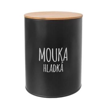 ORION Dóza plech/bambus pr. 13 cm Mouka hladká BLACK (153693)