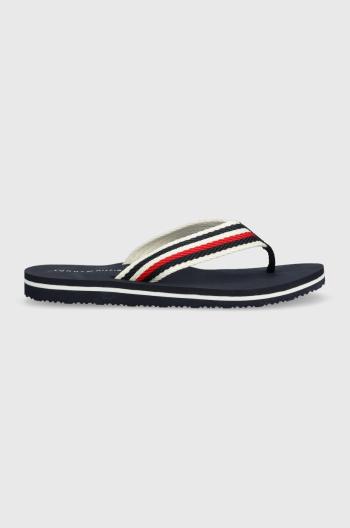 Žabky Tommy Hilfiger TOMMY ESSENTIAL COMFORT SANDAL dámské, tmavomodrá barva, na plochém podpatku, FW0FW07147