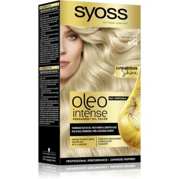 Syoss Oleo Intense permanentní barva na vlasy s olejem odstín 9-10 Zářivě plavý 2x50 ml