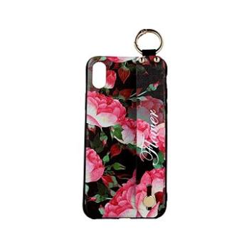 TopQ iPhone XS silikon Retro Flower 2 49522 (Sun-49522)