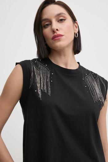 Top Pepe Jeans LYDIA dámsky, čierna farba, PL505995