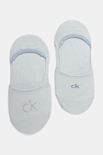 Ponožky Calvin Klein 2-pack dámské, modrá barva, 701228800