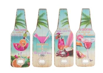 Set 4ks nástěnných otvíráků Coctail - 10*30*1 cm 3723