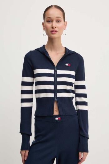 Kardigan Tommy Jeans dámský, tmavomodrá barva, lehký, DW0DW18524