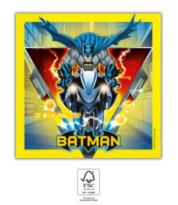 Szalvéták - Batman motorkán 33 x 33 cm