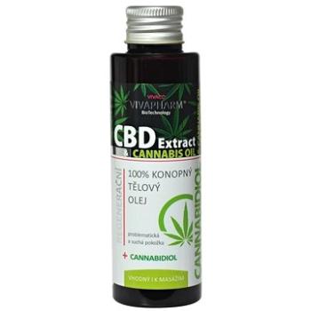 VIVACO CBD EXTRAC100% Konopný tělový olej vhodný i k masážím 100 ml (8595635212710)