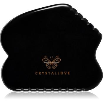 Crystallove Black Obsidian Contour Gua Sha masážní pomůcka 1 ks