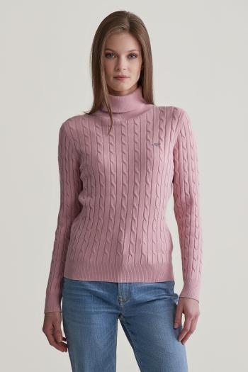 ROLÁK GANT STRETCH COTTON CABLE TURTLENECK DUSTY PINK