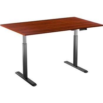 AlzaErgo Table ET2 černý + deska  TTE-01 140x80cm lamino kaštan (BUN)