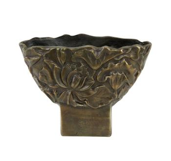 Bronzová antik kovová váza Palesa antique bronze L - 34*13*24 cm 5818618