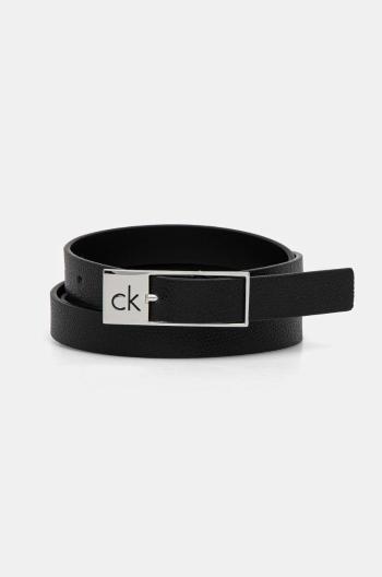 Kožený pásek Calvin Klein dámský, černá barva, K60K612864