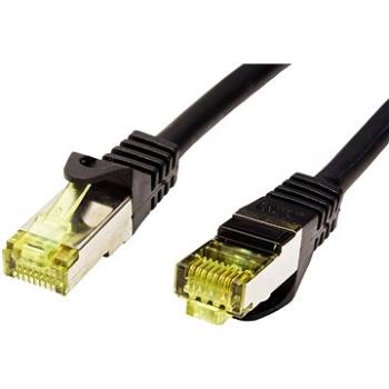 OEM S/FTP patchkabel Cat 7, s konektory RJ45, LSOH, 0.25m, černý (21.92.2115)