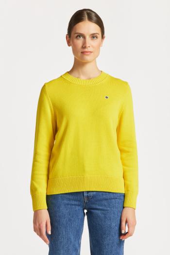 SVETR GANT D1. ICON G COTTON C-NECK CANARY YELLOW