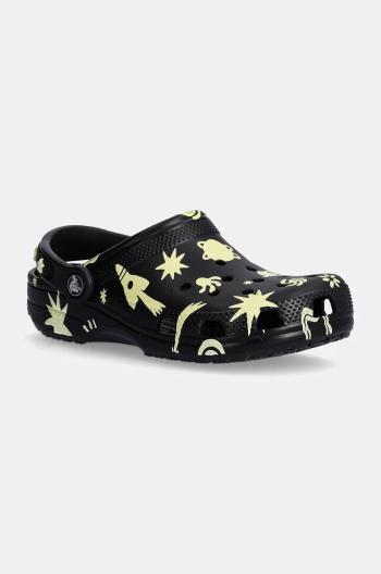 Dětské pantofle Crocs CLASSIC GLOW SPACE CLOG černá barva, 210355