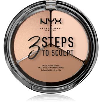 NYX Professional Makeup 3 Steps To Sculpt konturovací paletka odstín 01 Fair 15 g