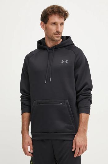 Tréningová mikina Under Armour Armour Fleece Pro Kanga čierna farba, s kapucňou, jednofarebná, 1389342