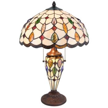 Stolní lampa Tiffany Sun stones - 40*60cm 2x E27/60W 5LL-5182