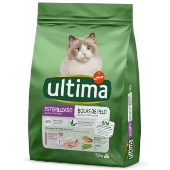 7,5kg Ultima Cat Sterilized Hairball pulyka száraz macskatáp