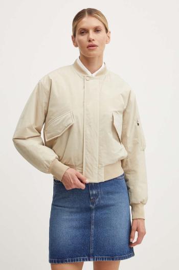 Bomber bunda A.P.C. blouson haley béžová barva, přechodná, PSAIY.F02843