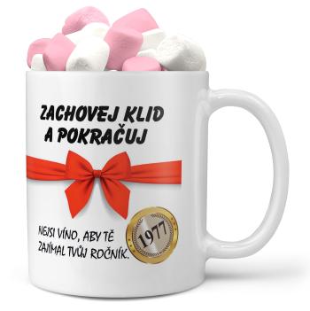 Hrnek Zachovej klid (rok: 1977, Náplň hrníčku: Marshmallow)