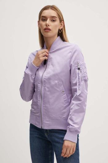 Bomber bunda Alpha Industries MA-1 VF LW fialová barva, přechodná