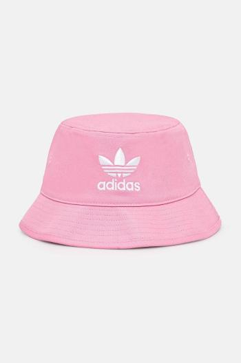 Bavlněný klobouk adidas Originals Adicolor růžová barva, HM1678