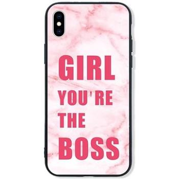 TopQ LUXURY iPhone XS pevný Girl Boss 48841 (Sun-48841)