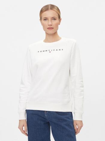 Tommy Jeans dámská bílá mikina - XS (YBR)