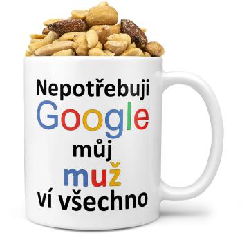 Hrnek Google - Muž (Náplň hrníčku: Směs slaných oříšků)