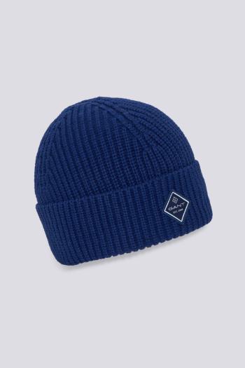 ČEPICE GANT UNISEX. COTTON RIB KNIT HAT DEEP BLUE