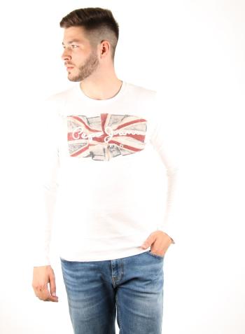 Pepe Jeans pánské bílé tričko Flag - XXL (803)