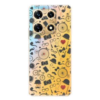 Odolné silikonové pouzdro iSaprio - Vintage Pattern 01 - black - Infinix Note 30 PRO