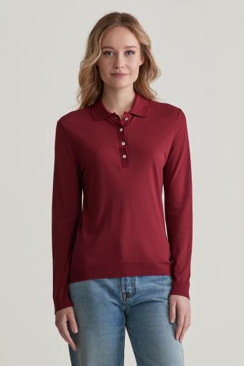 POLOKOŠILE GANT REG SEAMLESS LS POLO PLUMPED RED