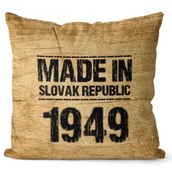 Vankúš Made In + rok (Veľkosť: 40 x 40 cm, rok: 1949)