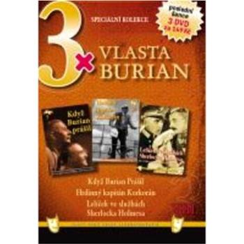 3x Vlasta Burian VIII: Když Burian prášil, Hrdinný kapitán Korkorán, Lelíček ve službách S. Holmesa  (7006-8)