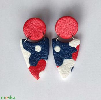 Pop Art virágok - fülbevaló