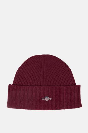 ČEPICE GANT SHIELD WOOL BEANIE WINE RED