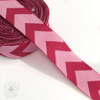 Stuha Chevron fuchsia