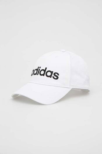 Kšiltovka adidas bílá barva, s potiskem, IC9707