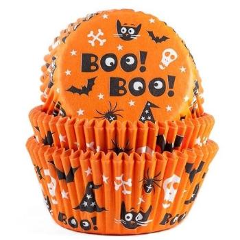 Cakesupplies Papírové košíčky na pečení Halloween Boo 50 ks