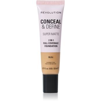 Makeup Revolution Conceal & Define matující make-up odstín F9.7W 23 ml