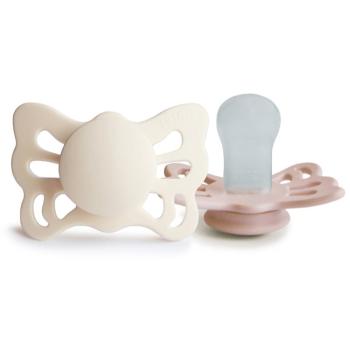 FRIGG Butterfly Size 1:0-6 months suzetă Cream/Blush 2 buc