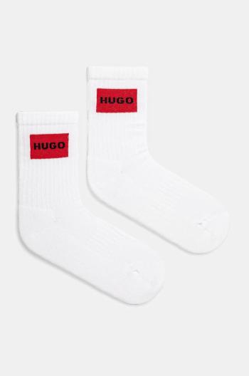 Ponožky HUGO 2-pack dámské, bílá barva, 50510661