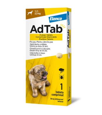 AdTab Žvýkací tablety pro psy 1,3-2,5 kg 56 mg 1 tableta