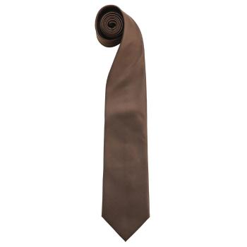 Premier Workwear Kravata s jemným vzorem - Hnědá